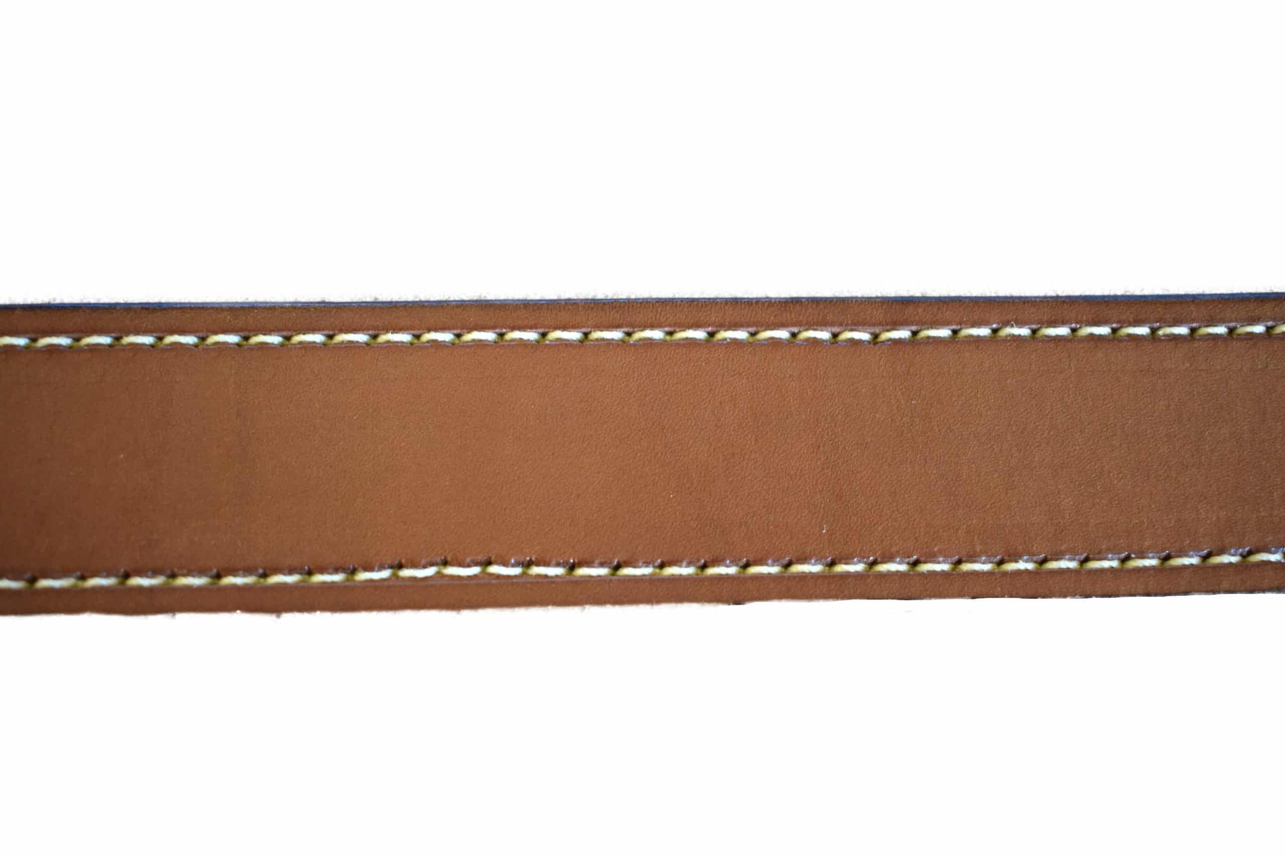 Leather Belt - Stitched Border - Image 2