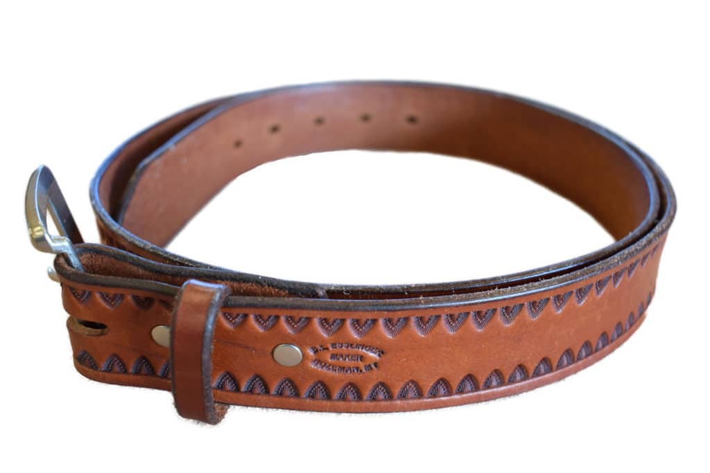 Leather Belt Wishbone Border Stamp Montana Leather Company