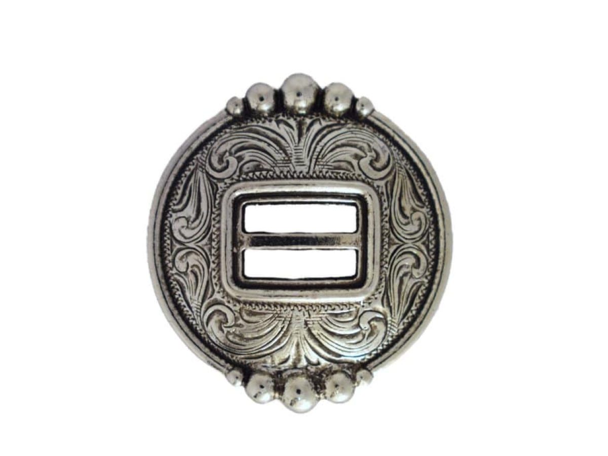 Half Concho Hair accessory, Hand Engraved, Made in Montana, Silver tone Palm Concho - Sterling Silver Hand-engraved - Etsy main image 3