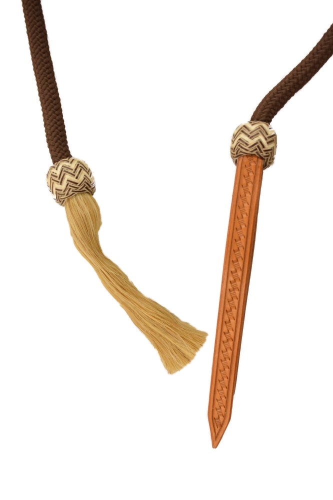 Braided Rawhide Bosal w/ Cotton Reins - Image 7