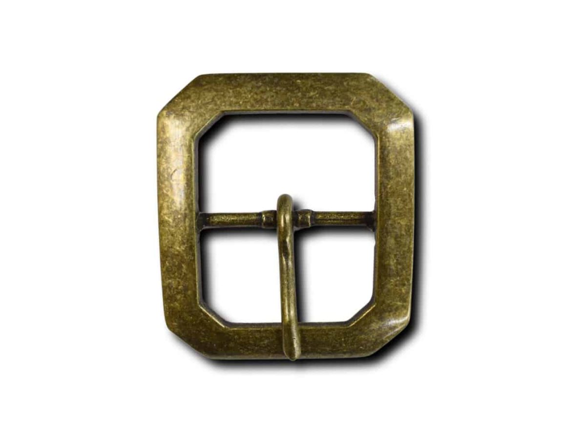 Oversized Antique Industrial Brass Buckle 1-1/2 main image 2