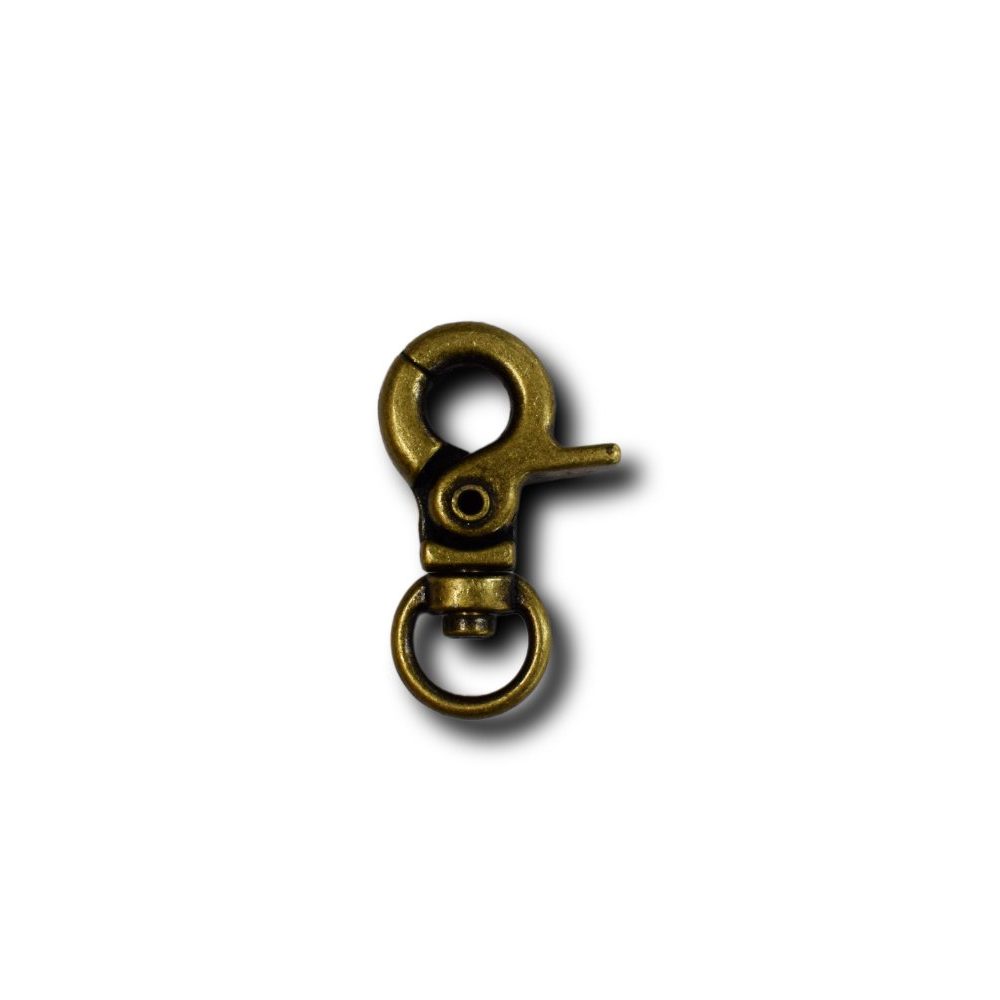 OLD MOUNTAIN BRASS + 腰部真鍮金具 Antique Brass Small Trigger Snap #318 | Montana Leather Co.