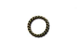 Antique Brass Rope Ring (1-1/2