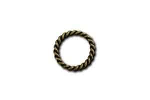 Antique Brass Rope Ring (1-1/2