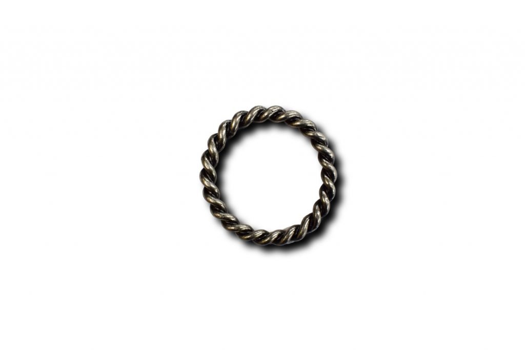 Antique Nickel Rope Ring (1-1/2