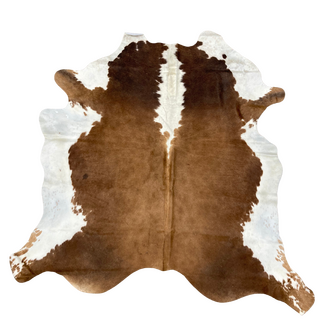 Brown and White Cow Hide