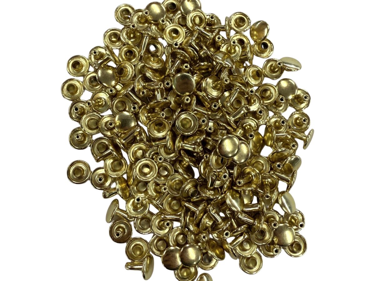 Brass Double Cap Rivets | Montana Leather Company