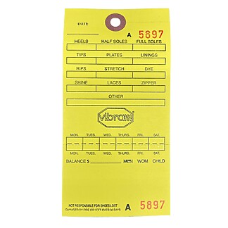 Vibram Repair Tags - Box of 1,000