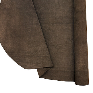 Dark Brown Garment Suede Split Leather