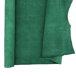 Forest Green Garment Suede Split Leather