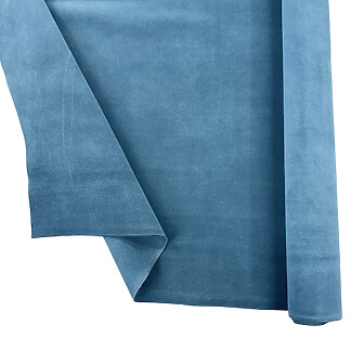 Medium Blue Garment Suede Split Leather