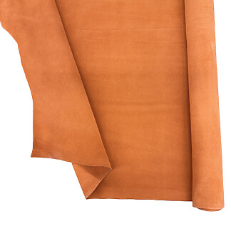 Orange Garment Suede Split Leather