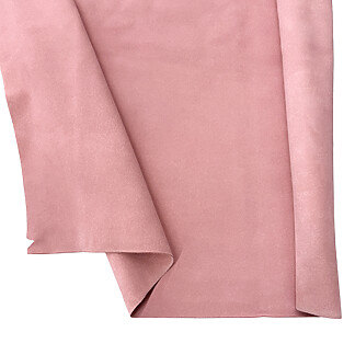 Pink Garment Suede Split Leather