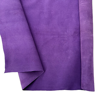 Purple Garment Suede Split Leather