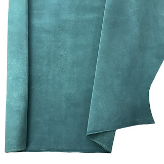 Teal Garment Suede Split Leather