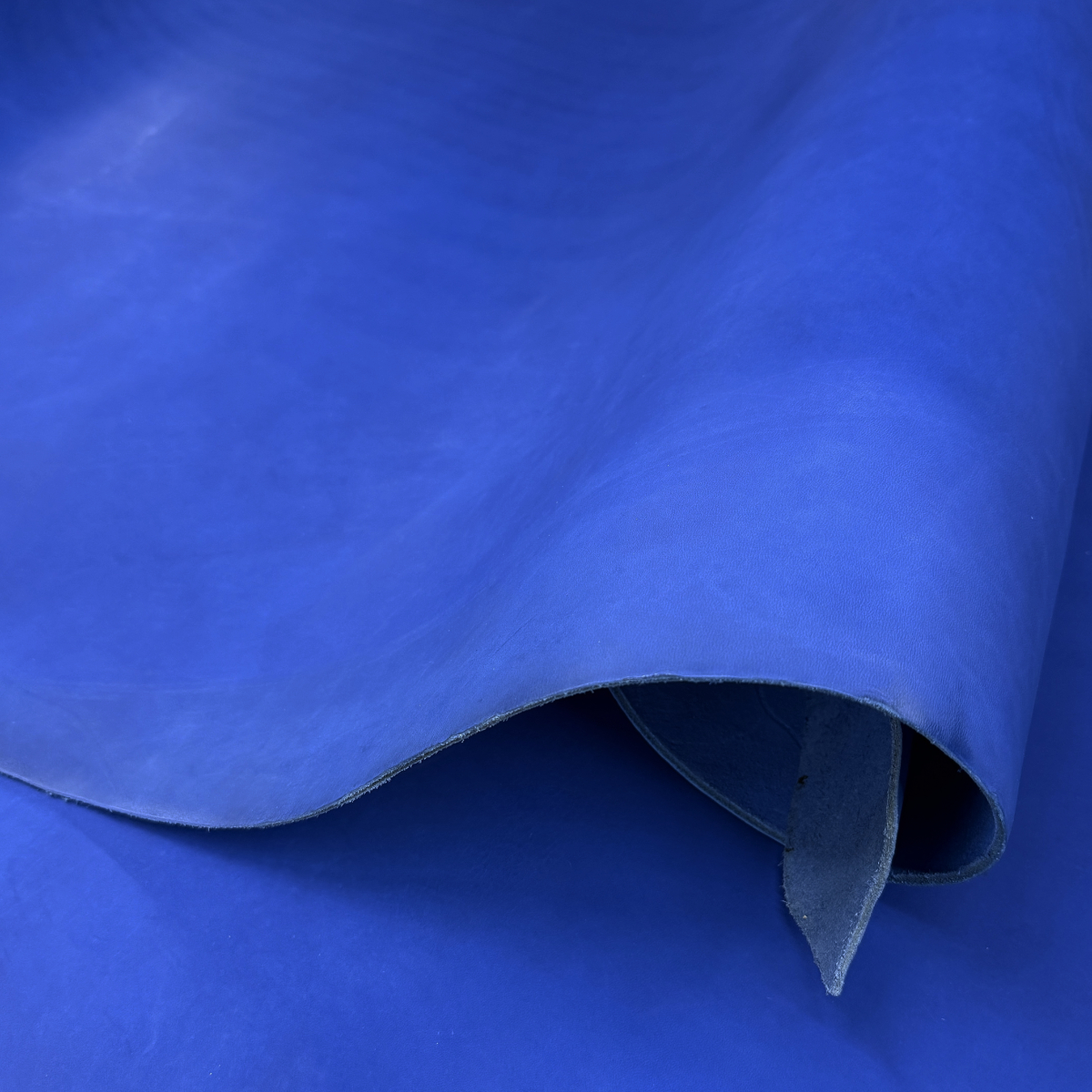 Blue Vaqueta Veg Tan Leather