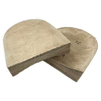 Leather Heel Bases - Straight Back