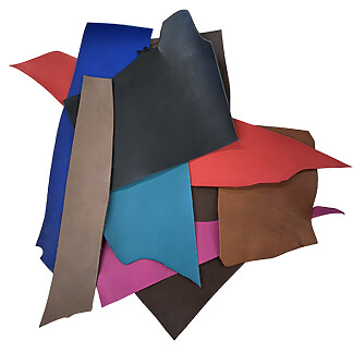 Vaqueta Veg Tan Scrap Leather - 2 lbs